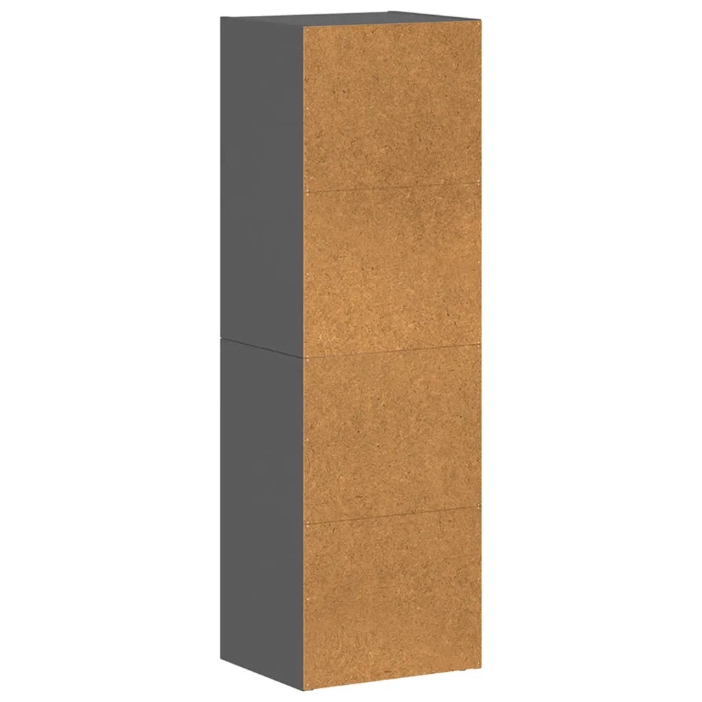 Libreria/Mobile TV Grigio Lucido 36x30x114 cm Legno Multistrato 800143