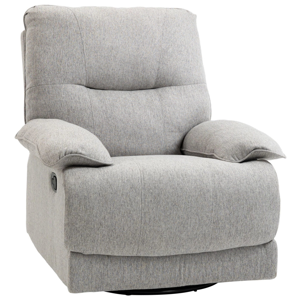 Poltrona relax reclinabile con poggiapiedi ¨C zephmum ¨C Grigio chiaro 89x98x101 cm