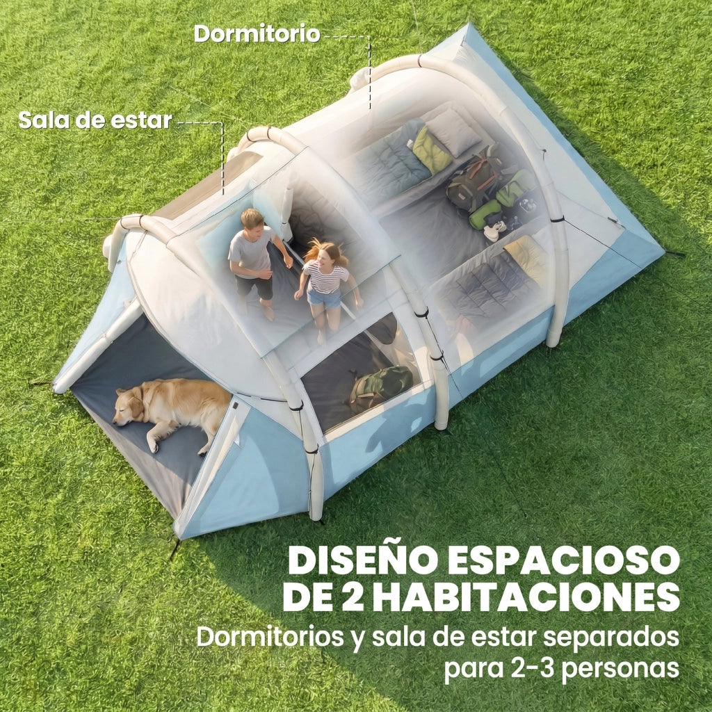 Tenda Inflabile 2-3 Persone ¨C zephmum ¨C Impermeabile 3000 mm Azzurro