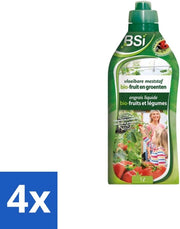 Meststof per Fruitti e Verdure - Crescita Naturale e Produttività - 1 L - Confezione Economica - 4 pezzi