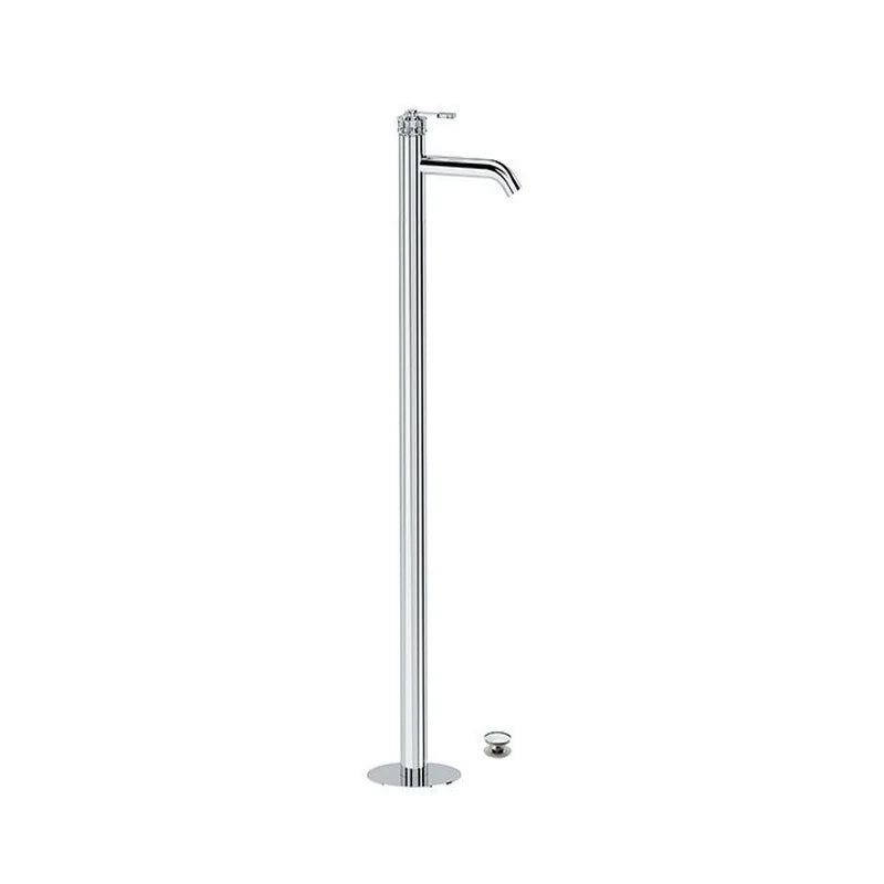 Miscelatore lavabo da terra con scarico click-clack con troppo pieno - serie Atelier