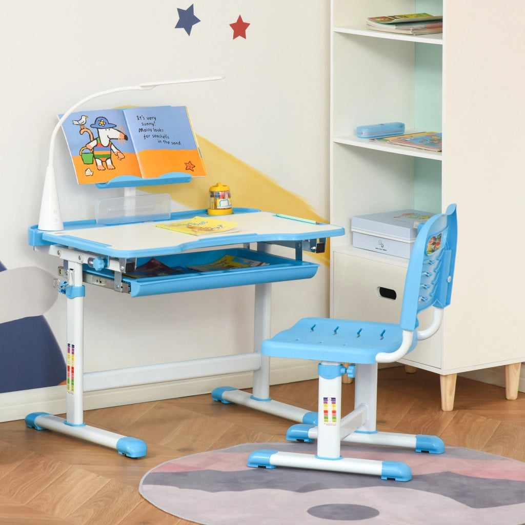 Sedia da Scrivania Regolabile per Bambini ¨C zephmum ¨C Blu, Altezza e Inclinazione Regolabile