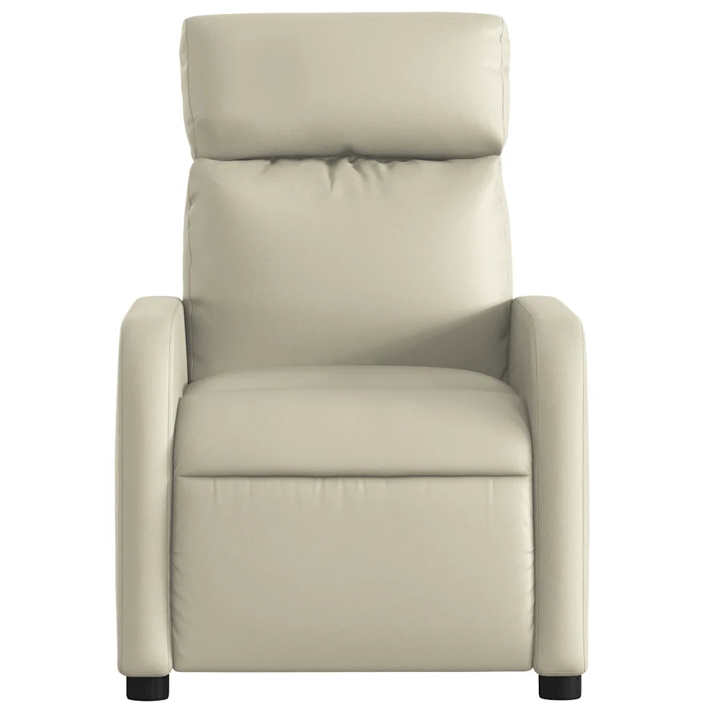 Divano Sedia-Poltrona Reclinabile Crema in Similpelle 141237