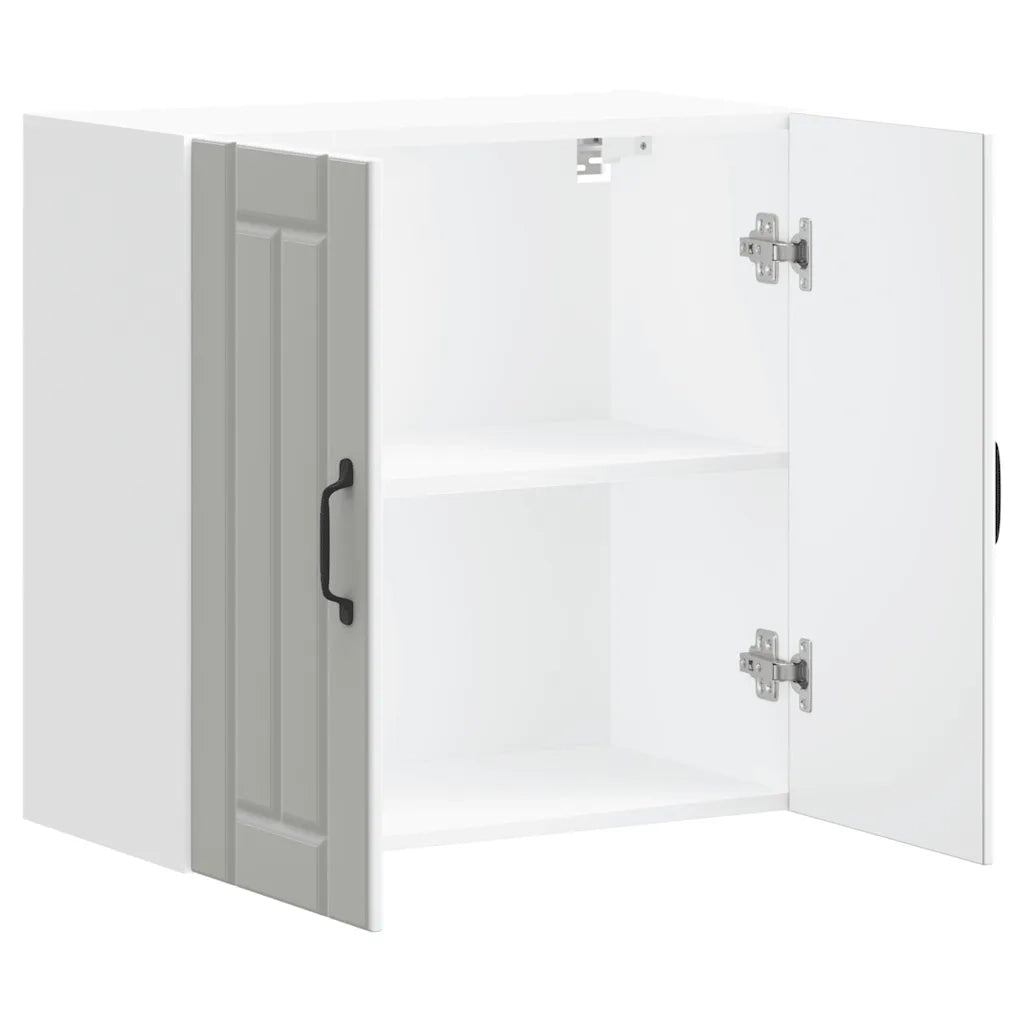 vidaXL Pensile da Cucina Lucca Bianco in Legno Multistrato