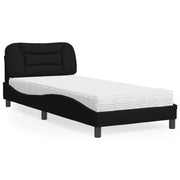 Letto con Materasso Hvar Nero 90x190 cm in Tessuto 3208501