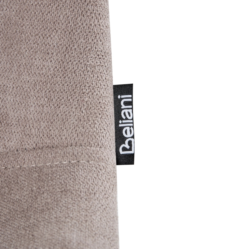 Set di 4 sedie con gambe in ferro senza braccioli design moderno e minimalista sedute per sala da pranzo beige