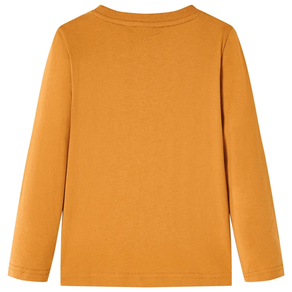 Maglietta da Bambino a Maniche Lunghe Ocra Scuro 104 12890
