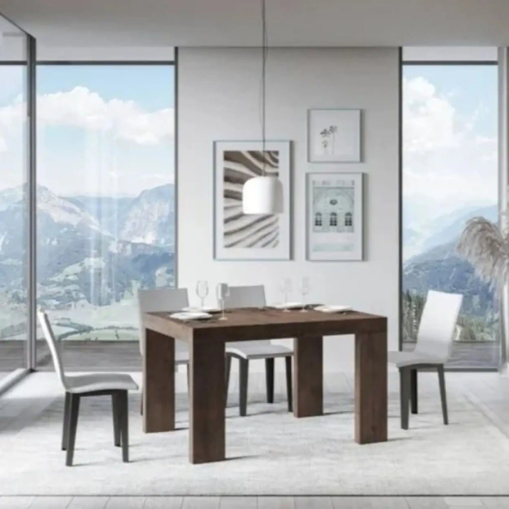 Tavolo allungabile 120/224x90 cm Roxell Premium colore noce