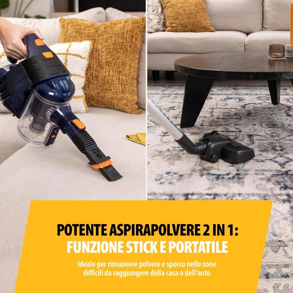 Tristar SZ-2318 scopa elettrica Aspirapolvere a bastone AC Secco Senza sacchetto 600 W Blu