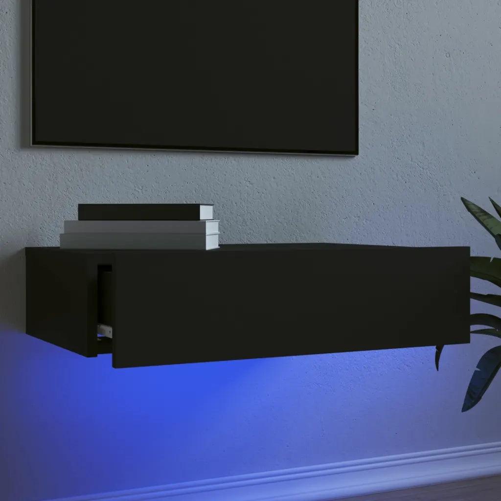 Mobile Porta TV con Luci LED Nero 60x35x15,5 cmcod mxl 107118