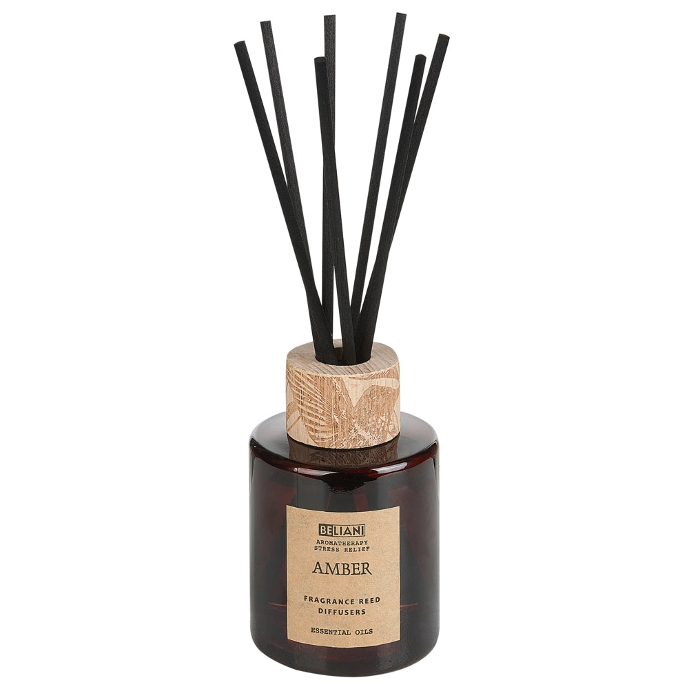 Set di fragranze 100% candela di soia bastoncini profumati diffusore d'ancia confezione di vetro scuro ambra orientale Dark Elegance