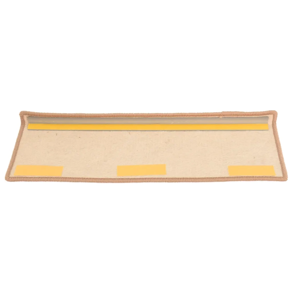 Tappetini per scale 15 pz 65x21x4 cm Marrone chiaro Bordo rettangolare 326910