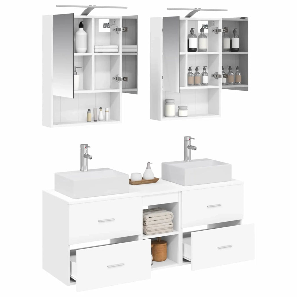Set di mobili per il bagno 5 pcs Bianco 3406799
