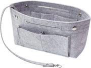 Organizzatore tas in tas per tas a mano con tas interno e catena per chiavi per borse Speedy Neverfull, 8 colori (grigio chiaro, piccolo)