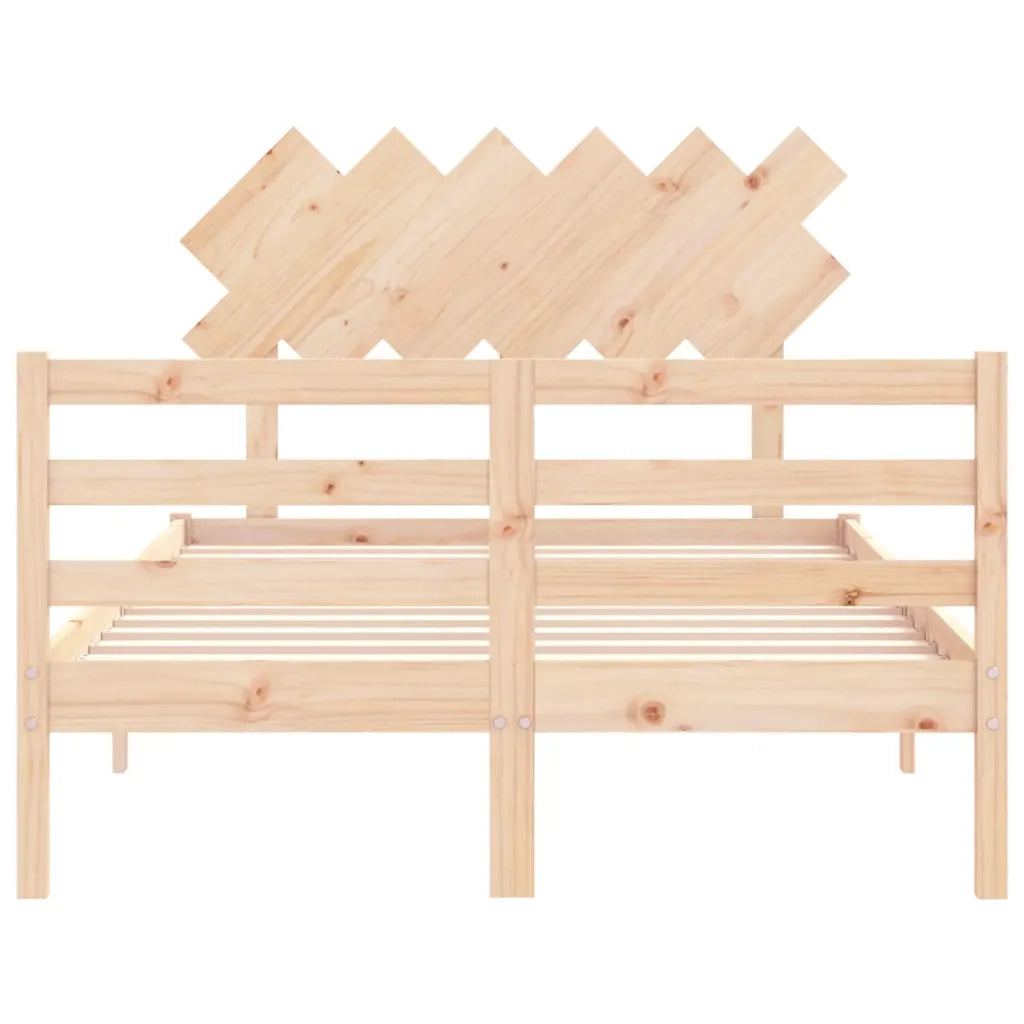 Giroletto con Testiera Small Double-Struttura Letto in Legno Massello 395284