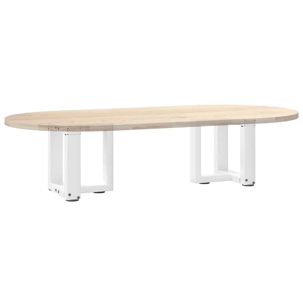 Set di 2 gambe regolabili a T per tavoli moderni 30 x 25 x 30 cm in acciaio bianco 02_0057271
