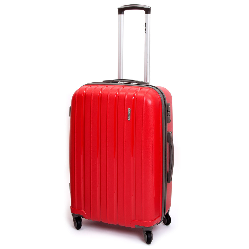 Trolley Valigia Media Rigida in Polipropilene 4 Ruote TSA Ravizzoni Iron Rosso