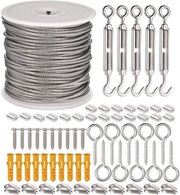 Set di cavi in acciaio inossidabile con rivestimento PVC per arrampicatori e piante da arrampicata - 66 pezzi