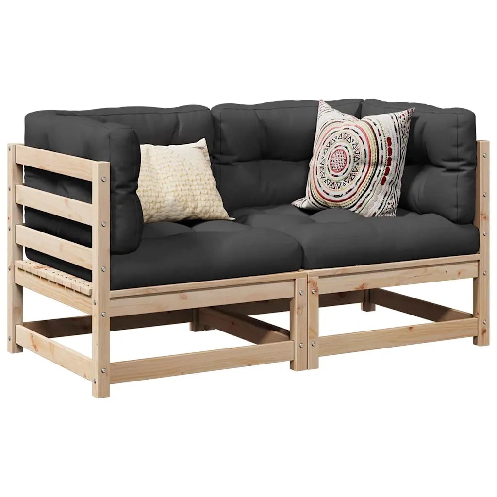Set Divani da Giardino 2 pz | Set Salotto da Giardino in Legno Massello di Pino