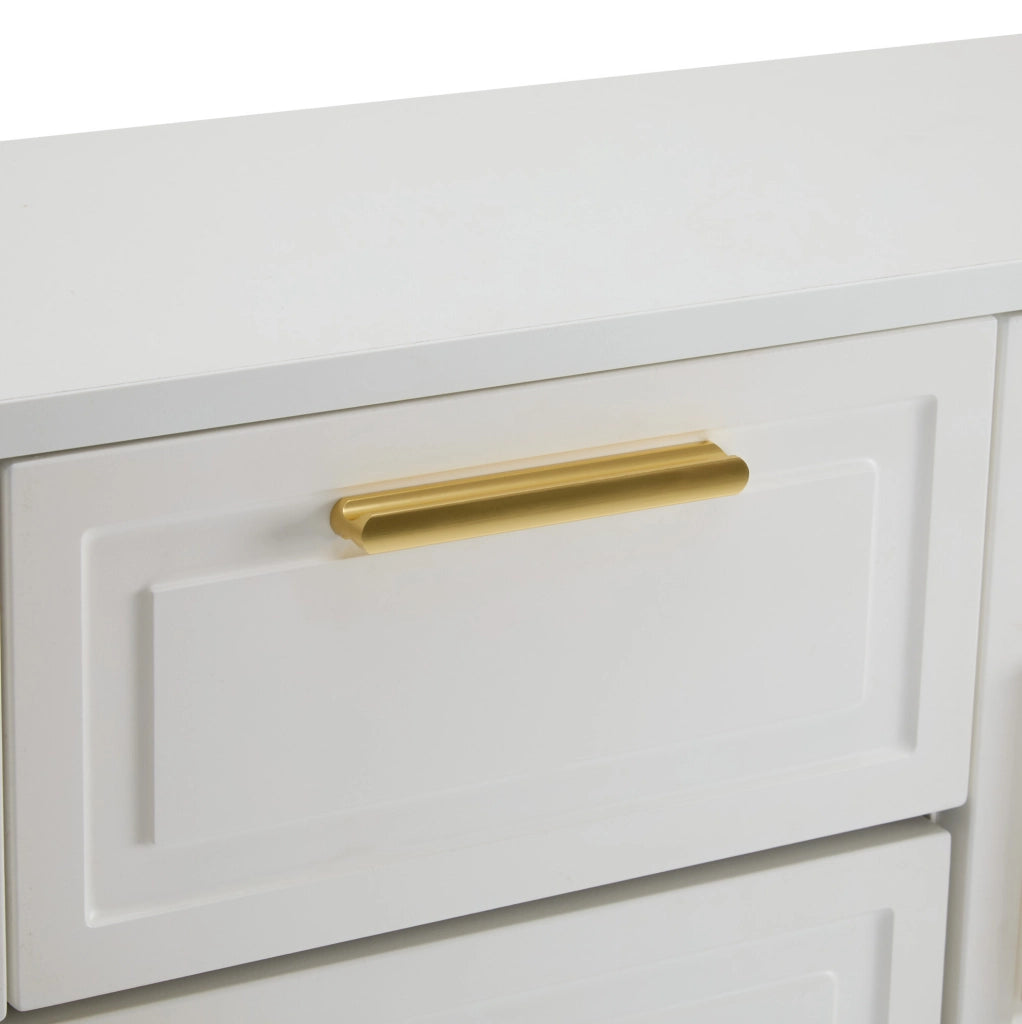 Scarpiera ULEVR 120x24x107 cm con 2 cassetti, 2 ante e ripiani regolabili, bianca
