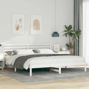 Struttura del letto Bianco 200 x 200 cm Pino massello