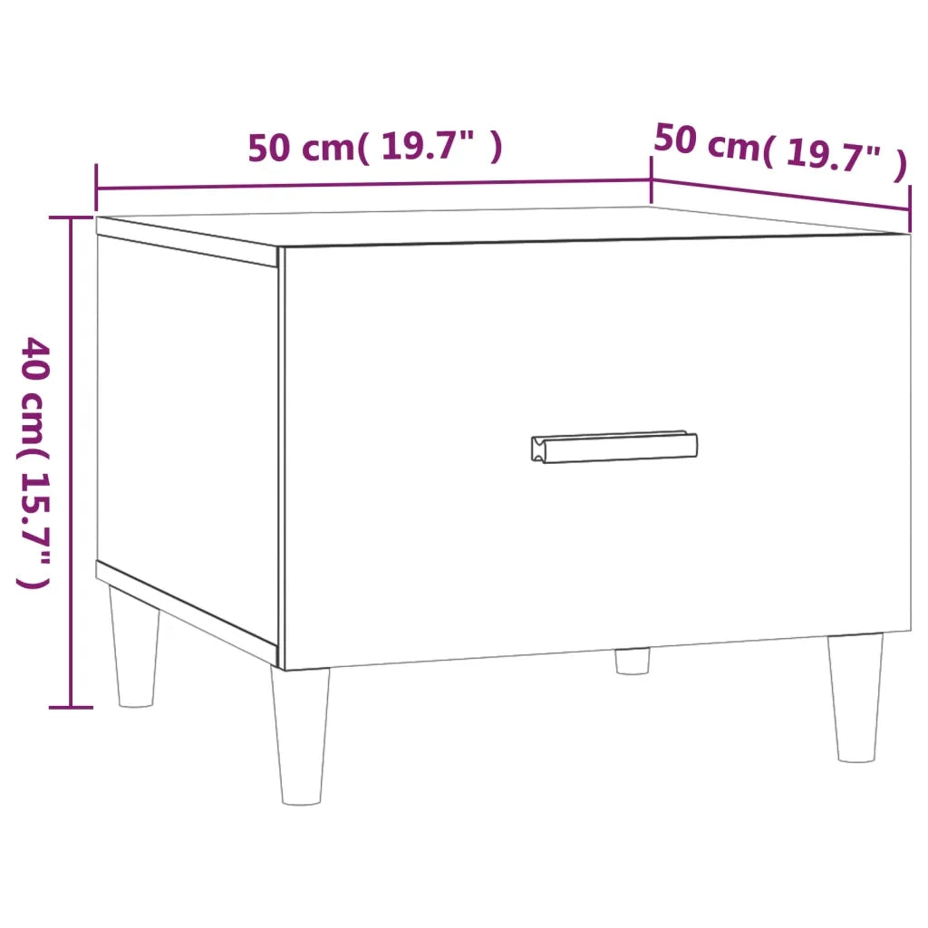 Tavolini Salotto 2pz Grigio Sonoma 50x50x40cm Legno Multistrato 817534