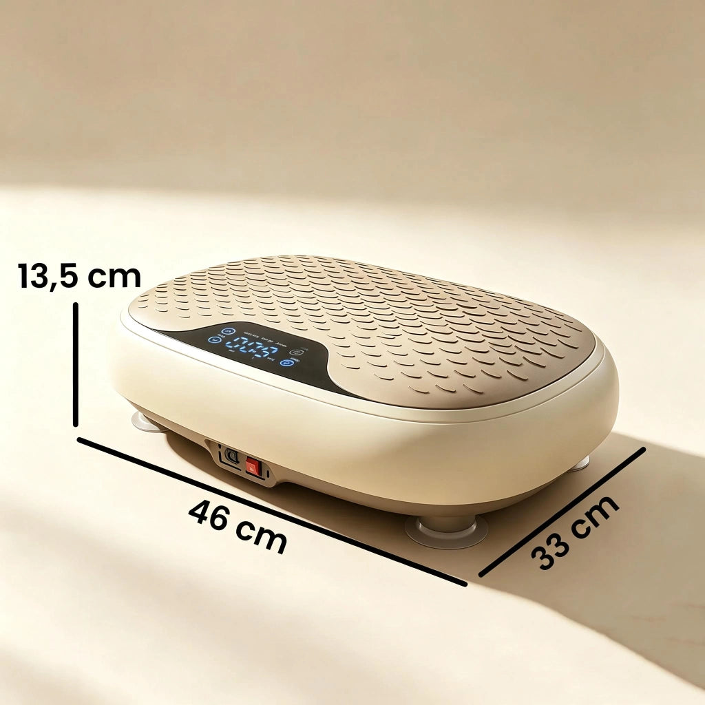 PIATTAFORMA VIBRANTE 46 x 33 x 13,5 cm Beige 150 W con telecomando e display LED