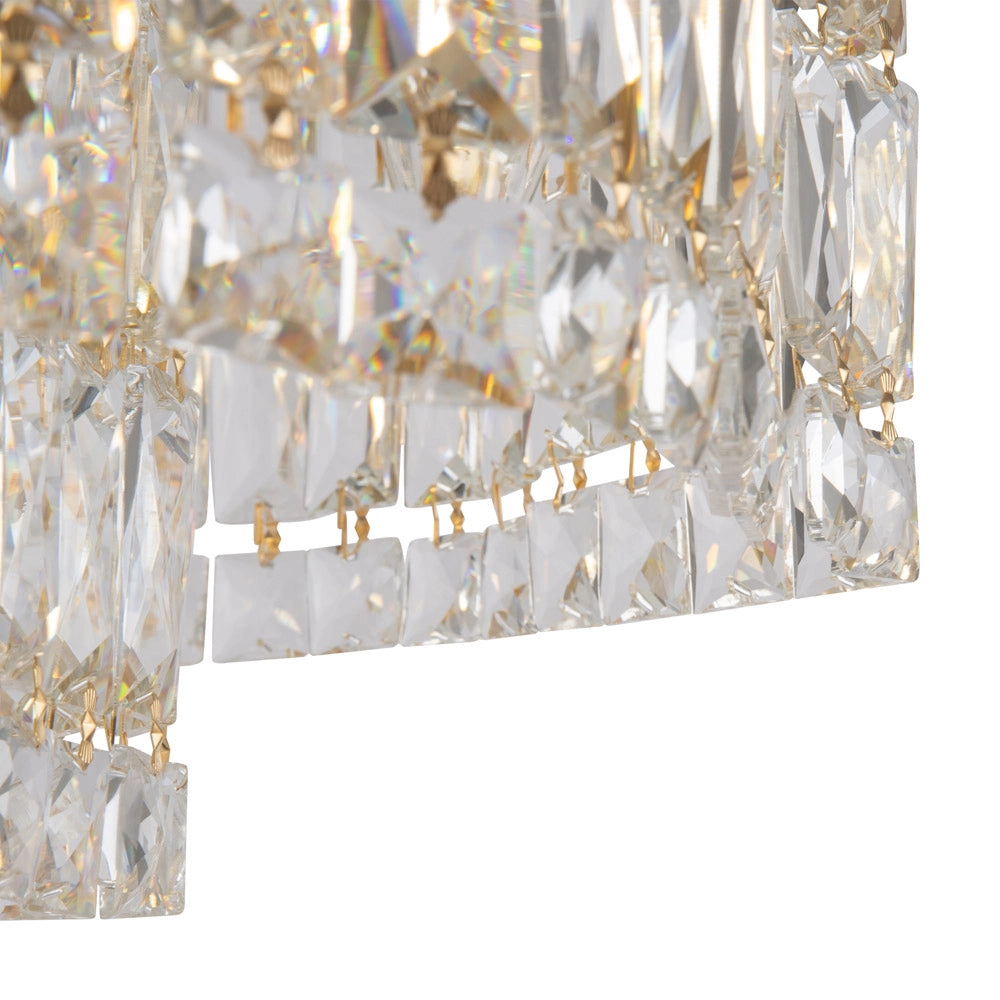 Maytoni Plafoniera Contemporanea Dune 6 luci E14 oro metallo cristalli