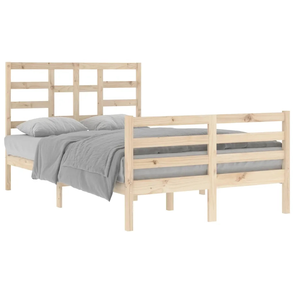 Giroletto senza Materasso-Struttura Letto Ambrato in Legno Massello 120x200 cm 706860