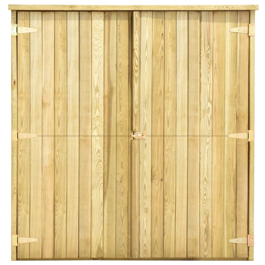 Casetta da giardino cabina ripostiglio casetta da esterno robusta casetta per attrezzi 163 x 50 x 171 cm pino marrone impregnato 02_0022405