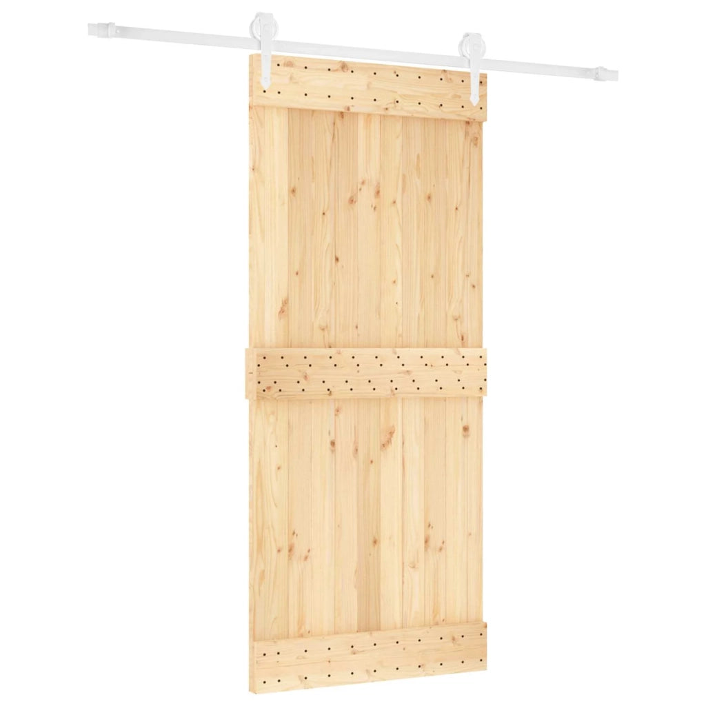 Porta scorrevole Naturale e Bianco 90 x 210 cm