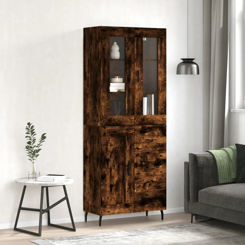 Credenza Rovere Fumo  69,5x34x180 cm in Legno Multistrato 3198678