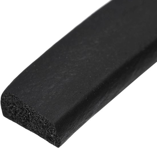 Afdichtstrips EPDM in gomma per porte e finestre - isolamento acustico - chiusura porte - nero - 10 cm di larghezza x 10 cm di spessore.