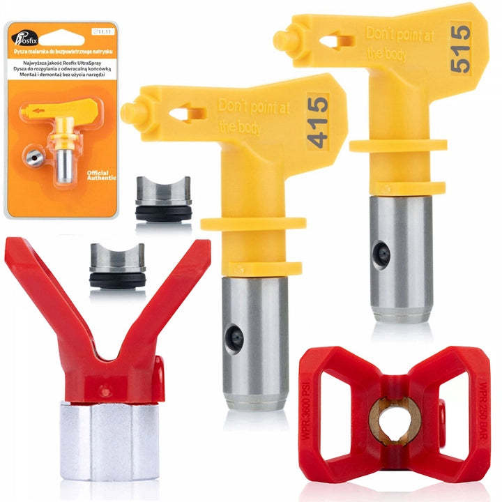 Set Ugelli di Spruzzatura Rosfix Ultra Spray 415 e 515 – Protezione e Precisione | Compatibile con Pistole Verniciatura