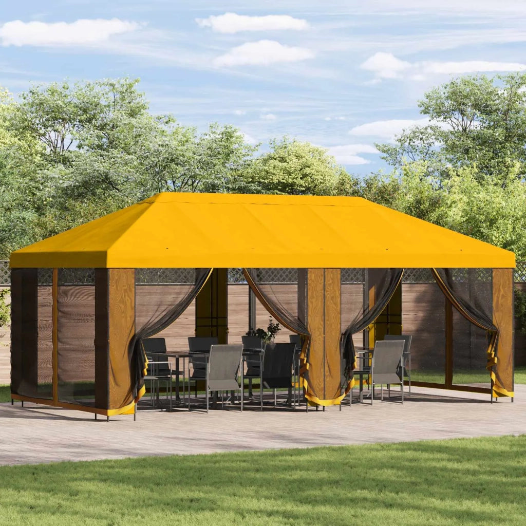 Copertura per Gazebo 6 x 3 m Giallo Poliestere 190 900430