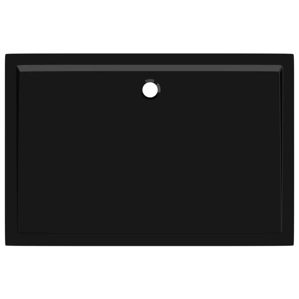 Piatto doccia base doccia piatto doccia bagno WC cabina doccia casa interno rettangolare ABS 80x120 cm nero 02_0001963