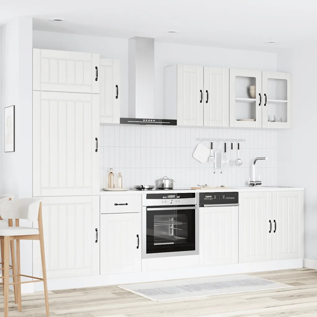 vidaXL Set Mobili da Cucina 8 pz Lucca Bianco Legno Multistrato