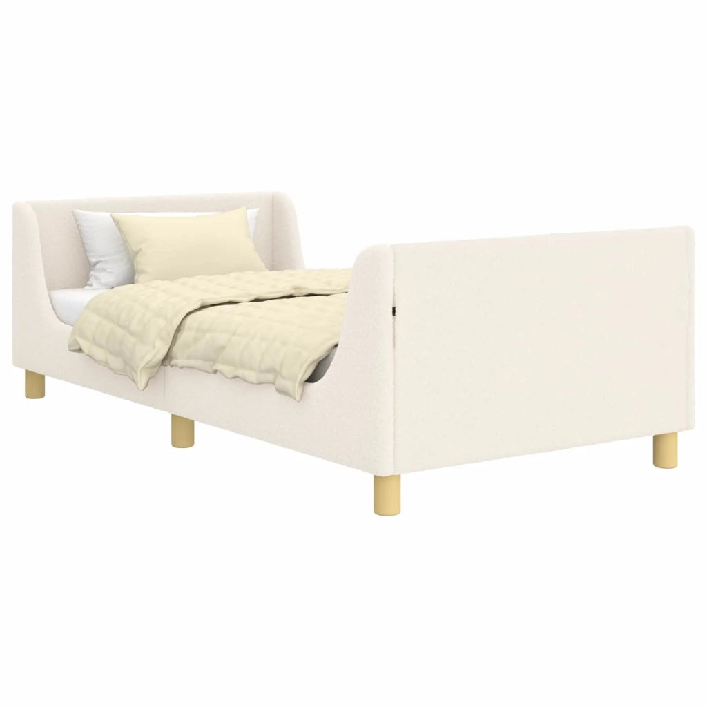 Struttura letto bambini con testata Crema 80 x 200 cm