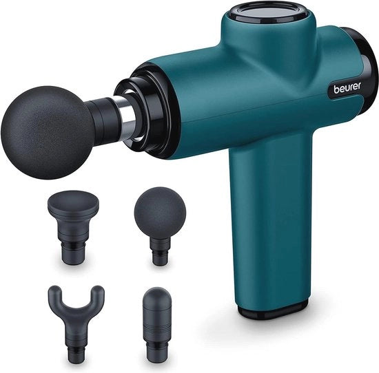 Massaggiatore professionale con 4 accessori e 5 livelli di intensità per massaggi di trigger point potenti
