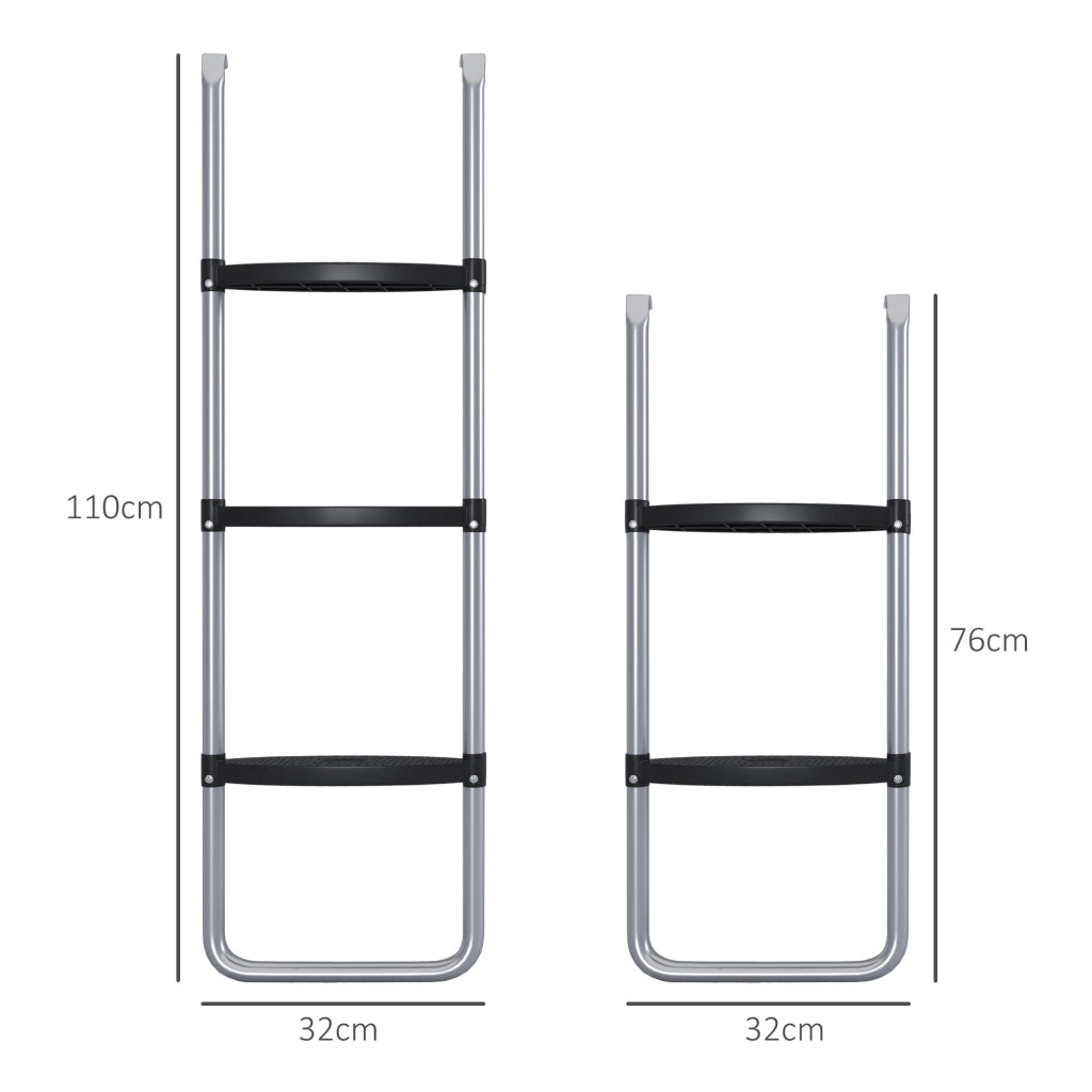 Scala Letto 3 Gradini ¨C Zephmum ¨C Argento 110x32 cm