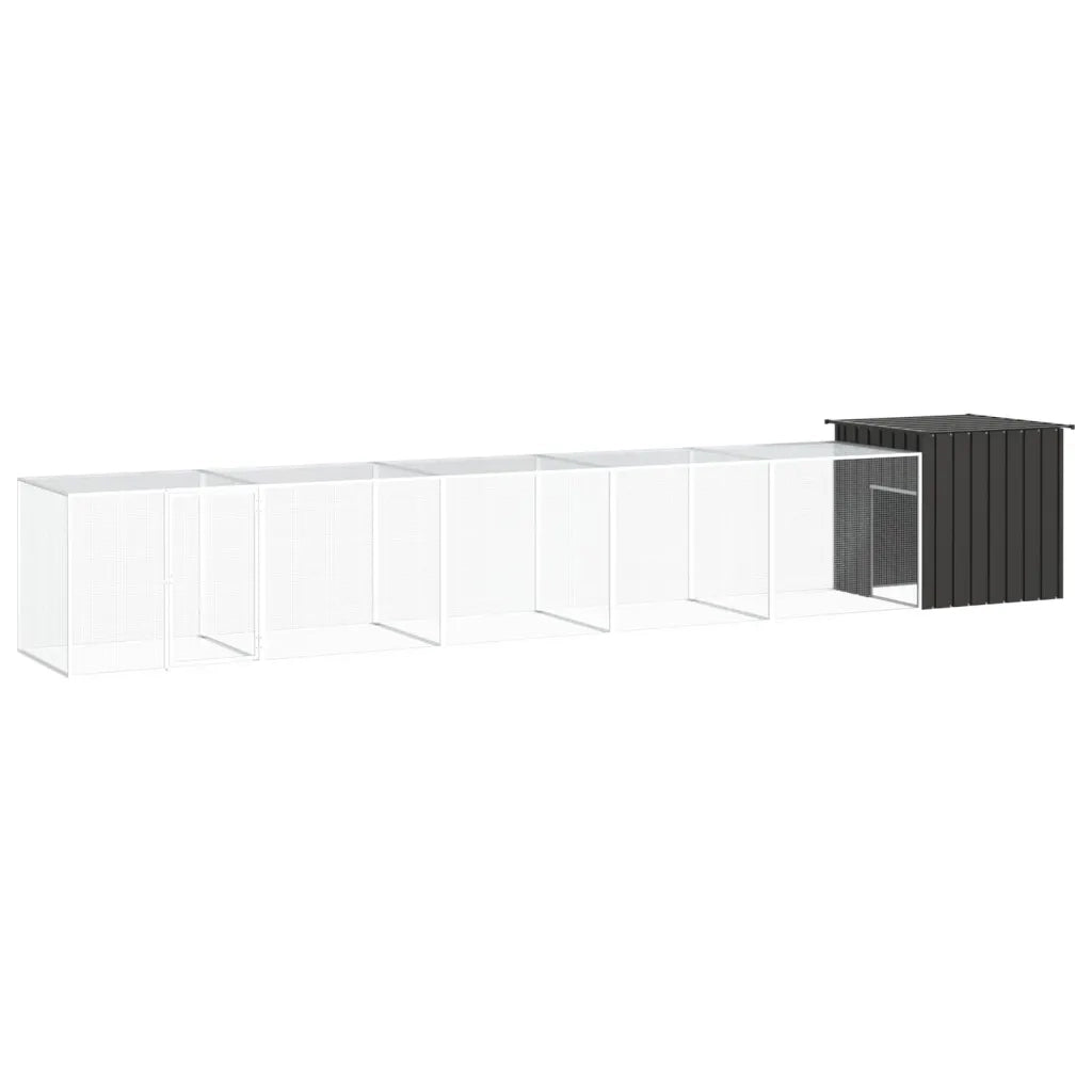 Gabbia per Polli Antracite 600x91x100 cm Acciaio Zincato cod mxl 41447