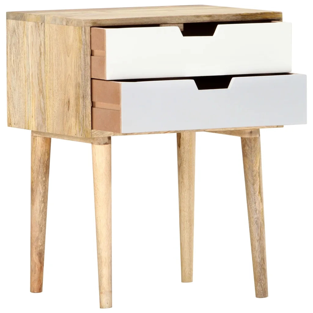 Comodino | Armadio da Notte | Mobiletto da notte 47x35x59 cm in Legno Massello di Mango