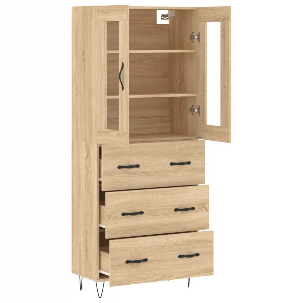 Credenza Rovere Sonoma 69,5x34x180 cm in Legno Multistrato 3198436