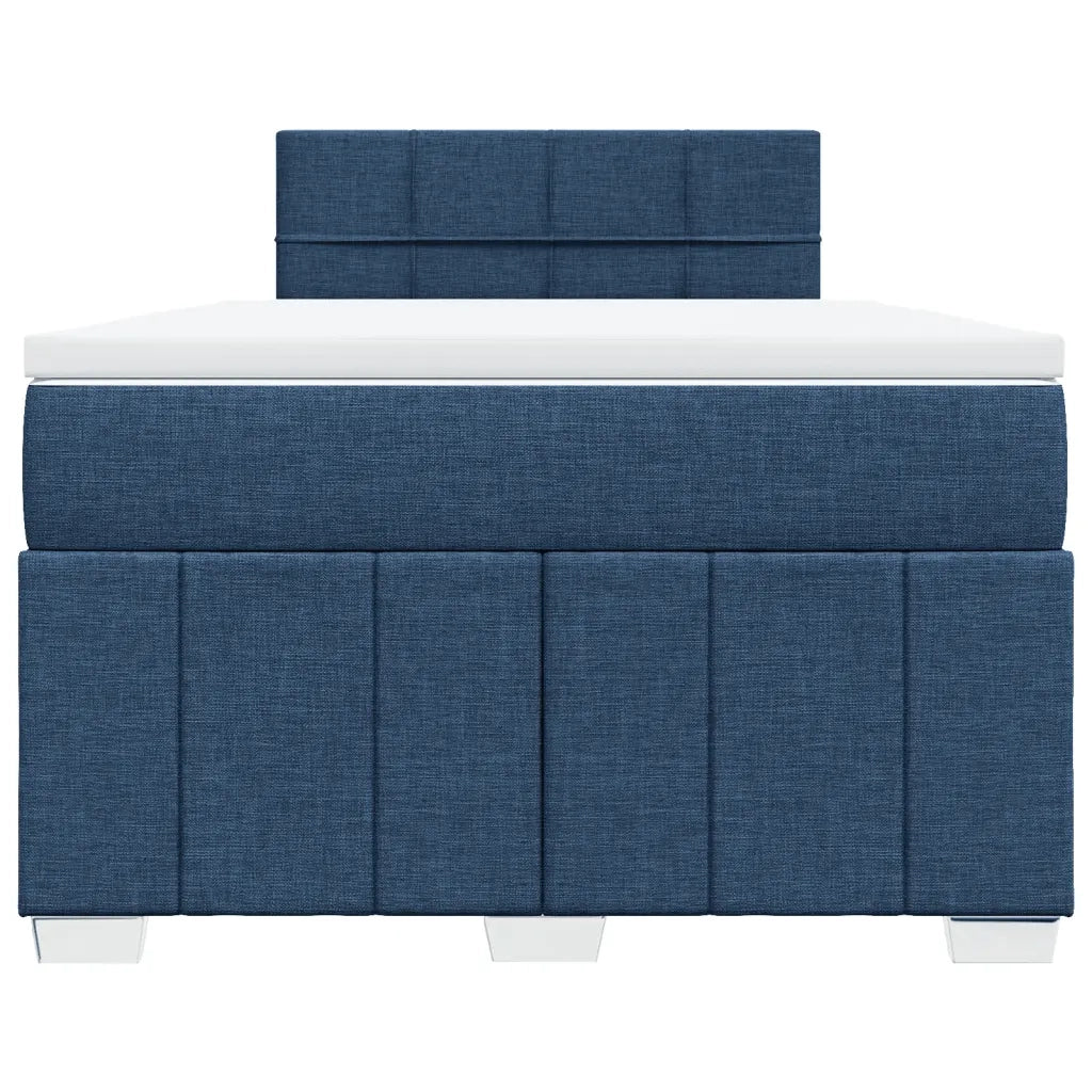 Giroletto a Molle con Materasso Blu 120x190 cm in Tessuto