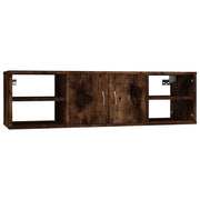 Mensola a Muro | Mensola a parete Rovere Fumo 102x30x29 cm Legno Multistrato