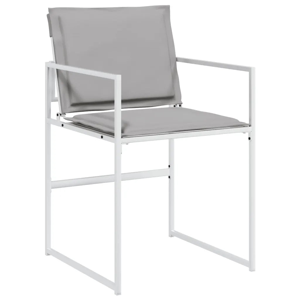 Set da Pranzo da Giardino 9 pz con Cuscini Bianco in Textilene 3295090