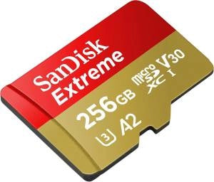 SanDisk Extreme MicroSDXC 256GB C10 UHS-I SDXC 190MB/s + Ad.SD