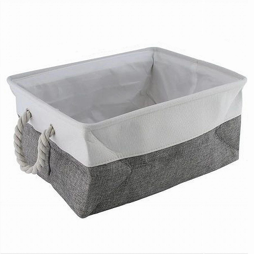 Trade Shop - Porta Biancheria In Tessuto Organizer Con Manici Per Vestiti Sporchi Bagno 10625 -