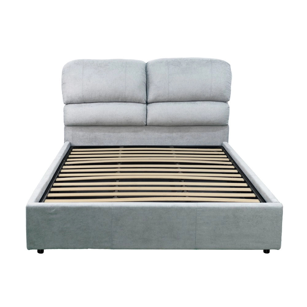Letto matrimoniale Sofaback contenitore in tessuto Enjoy 20 light grey