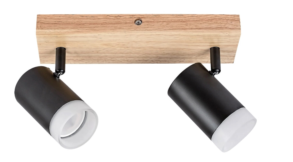 Faretto soffitto Toras rovere/nero 2xGU10 5W Rabalux